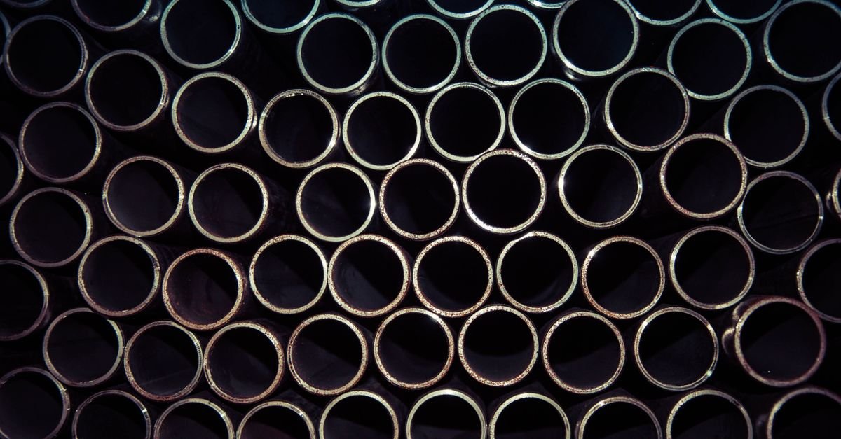 Macro view of metal tubes stacked end-on, showing how much cross-section is gained between one bore size and the next