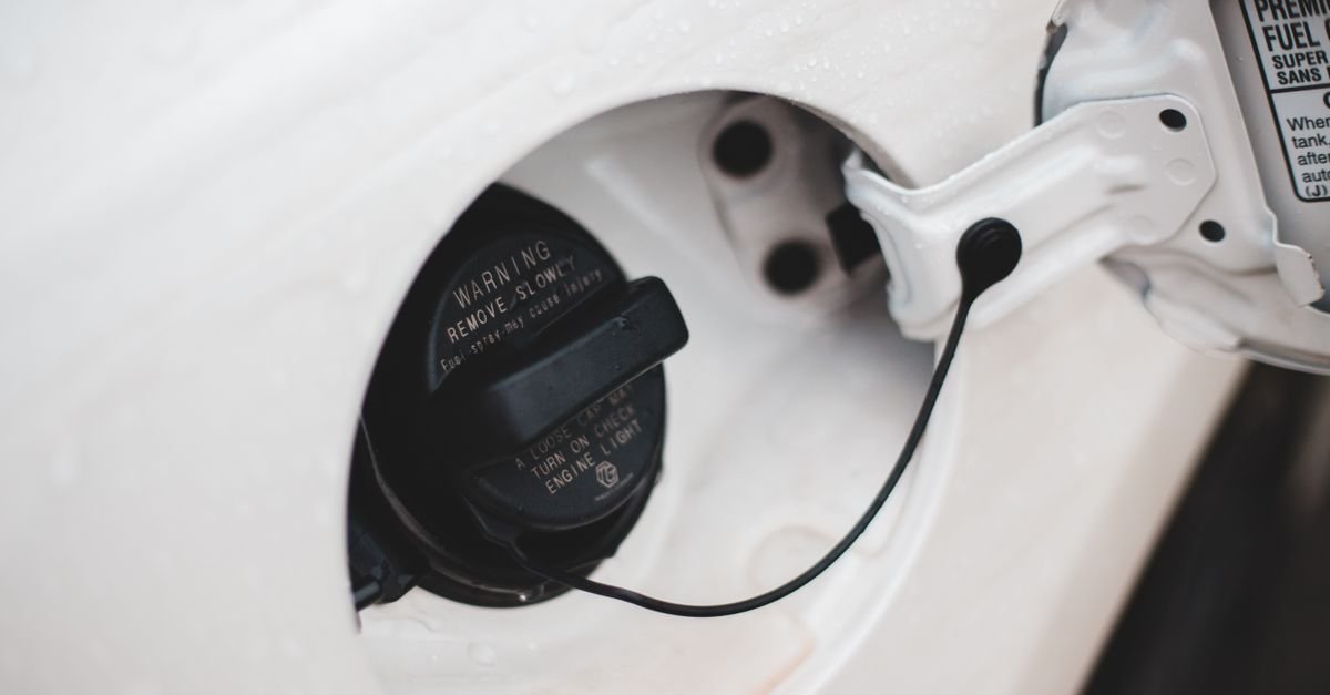 Fuel tank cap on a vehicle, the vent that lets air replace burning fuel