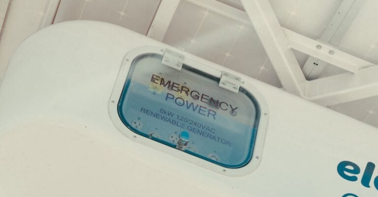 A generator outlet door printed with a single six-kilowatt rating and no second wattage figure beside it